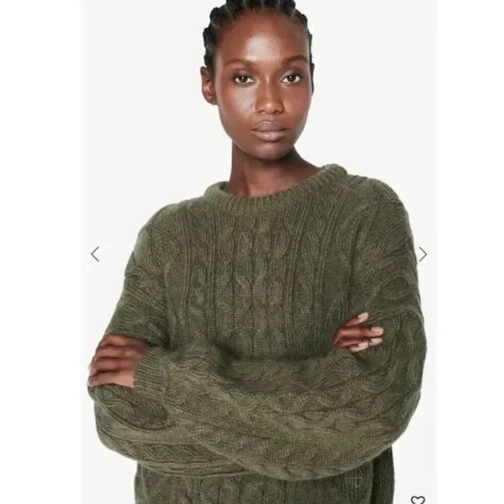 Anine Bing Irina Sweater in Olive Green XS